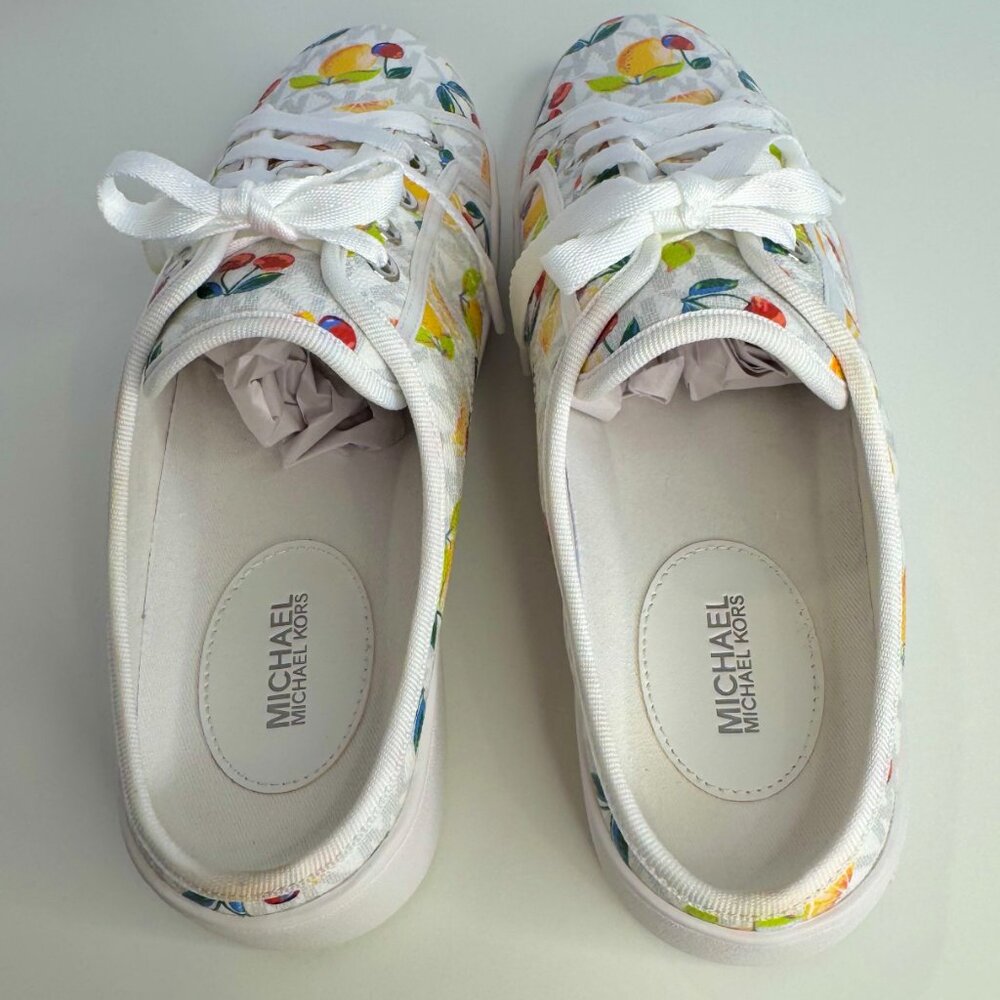 Michael‎ Kors Poppy Fruit Print Logo Slip-On Sneaker Women's 8 - Picture 6 of 9